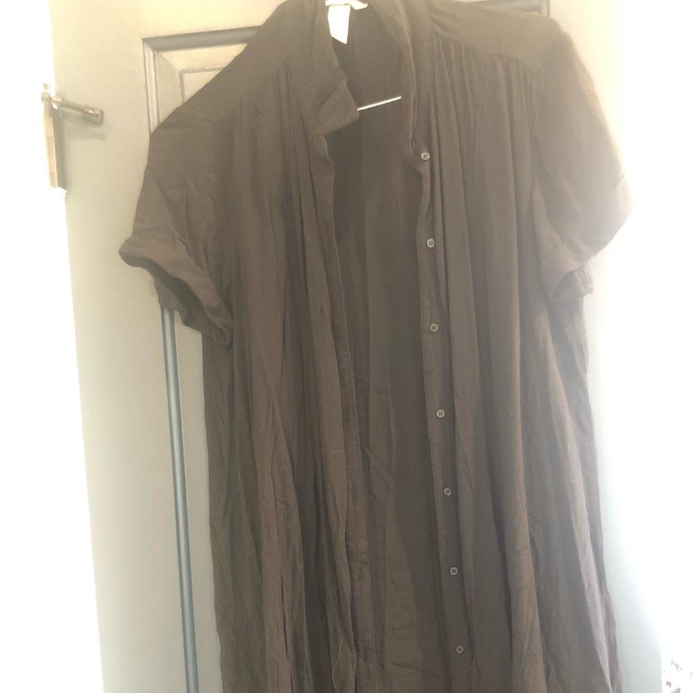 H&M Maternity Black Collared short sleeve dress